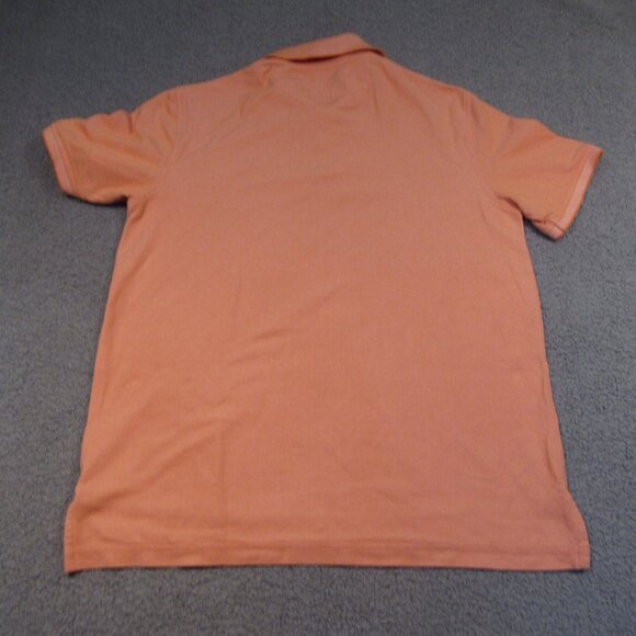 IZOD Mens Polo Shirt Medium Orange Golf Tee Logo Short Sleeve Classic Fit Cotton - Picture 6 of 8